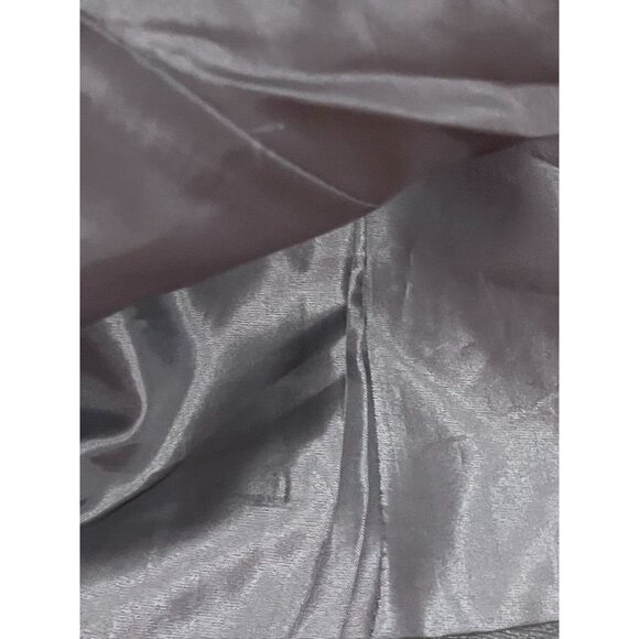 Vintage Leather Jacket Gray 8P Neutral Blazer Tailored Classic Chic Western 80s - Picture 6 of 14